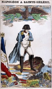 Portrét Napoleona Bonaparta ve Svaté Heleně. Obrázek Epinal od French School