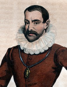 Portrét Philippe Duplessis Mornay (1549-1623), seigneur du Plessis Marly, francouzský protestantský spisovatel. od French School