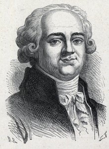 Portrét Pierra Louise Manuela, francouzského politika (1751-1793), zástupce Seiny na Národním shromáždění. Rytina z roku 1889. Soukromá sbírka. od French School