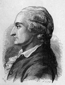 Portrét Pilâtre de Rozier (1756 - 1785), francouzského fyzika a aeronautika (první cesta horkovzdušným balónem) - v „Album de la Science; věhlasní vědci; Velké objevy “”” 1896. od French School
