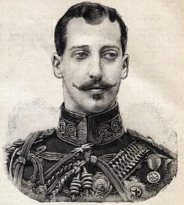 Portrét prince Alberta Victora (1864-1892), vévody z Clarence a Avondale a vnuka anglické královny Viktorie, z francouzských novin Le Petit Parisien od French School