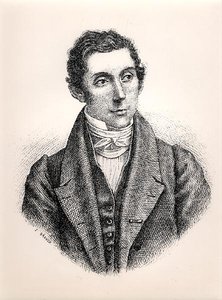 Portrét Rene Caillie (1799-1838) (rytina) (černobílá fotografie) od French School
