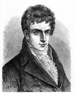 Portrét Roberta Fultona (1765 - 1815), amerického mechanika, který postavil první ponorku s vrtulí - v „Album vědy; věhlasní vědci; Velké objevy “”” 1896. od French School