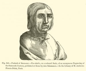 Portrét Sannazara (rytina) od French School