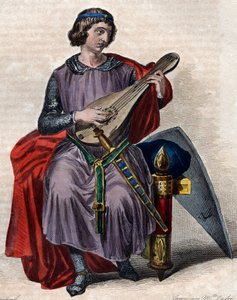 Portrét Theobalda I. (1201-1253), hraběte ze Champagne (jako Theobald IV.) od narození a krále Navarry od roku 1234. od French School