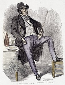 Portrét Vautrina (postava inspirovaná Vidocqem) - v Balzacově knize "Nádhera a utrpení kurtizán". od French School