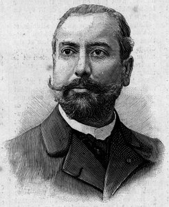 Portrét Victora Theophila Liotarda (1858-1916), francouzského lékárníka a koloniálního průzkumníka. Rytina v “” Journal des Voyages”” z 29. ledna od French School