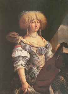 Portrét ženy s maurskou stránkou od French School