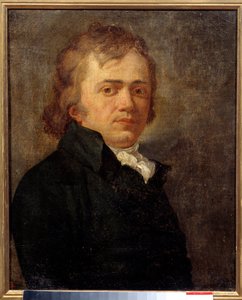 Portrét muže, který byl kdysi identifikován jako Andre Chenier (1762-1794), francouzský roajalistický básník. Anonymní francouzská malba od French School