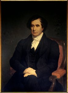 Portrét fyzika Francoise Araga (1786-1833), astronoma a politika, ministra námořnictva a války v roce 1848. Anonymní obraz 19. století. Paříž, Musee De L