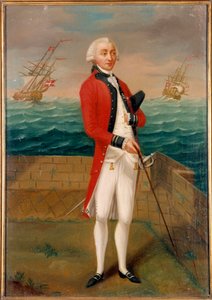 Portrét rytíře z Favray (1706-1791), důstojníka maltského malířství Francouzské školy. Paříž 18. století, muzeum Legion d