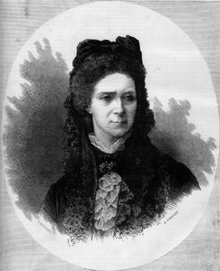 Portrét ruské imprese Marie Alexandrovny (1824-1880), rozené princezny Marie Hessenské a Rýnské (Maximilian Wilhelmine Marie). Rytina v „“ Le Monde Illustré““ č. 1211 z 12. června 1880. od French School