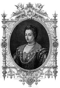 Portrét Benátčanky Biancy Cappello (1548 - 1587), manželky Francoise de Medici (Francesco de Medici). Rytina z roku 1862 v „“The Queens of the World”” od našich prvních spisovatelů. Kniha vydaná pod vedením J. G. D. ARMENGAUDA. od French School