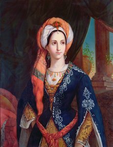 Portrét herečky Mlle Rachel v roli Roxanne pro hru Bajazet od Jean Racine (1639-99)