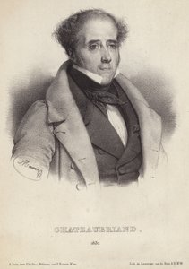 Portrét vikomta de Chateaubriand od French School
