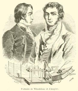 Portréty de Wheatstone et dAmpere od French School
