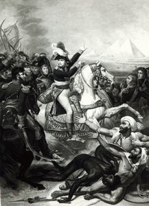 Zobrazení Napoleona jako dobyvatelského hrdiny v Egyptě od French School
