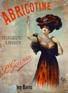 Plakátová reklama Abricotine, výrobce P. Garnier, Paříž
