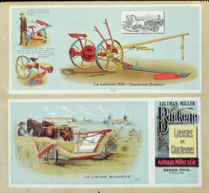 Reklamní plakát Aultman-Miller Buckeye Binders and Reapers, konec 19. století od French School