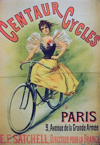Plakátová reklama Centaur Cycles, Paříž
