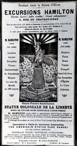 Plakátová reklama Excursions Hamilton, c.1890 od French School
