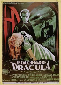 Plakát inzerující francouzskou verzi filmu The Horror of Dracula