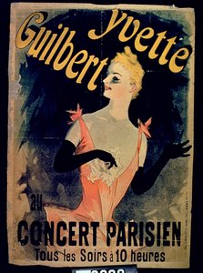 Plakát pro pařížský koncert Yvette Guilbertové
