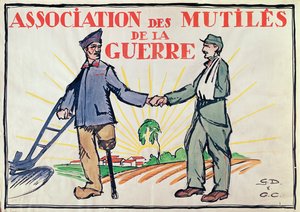 Plakát pro Association des Mutiles de la Guerre, cca 1920