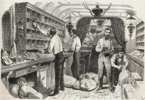 Příspěvky: interiér mobilní kanceláře - Rytina v „Tableau-de-Paris“ od Edmonda Texiera 1852 od French School