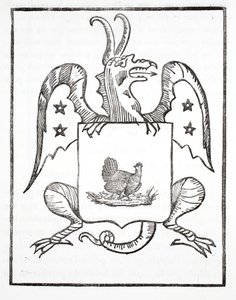 Poule Noire, frontispis, Červený drak od French School