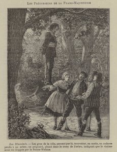 Předchůdci svobodného zednářství: Ilumináti (rytina) od French School