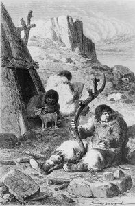 Pravěcí umělci, z LHomme Primitif od Louise Figuiera, publikoval Hachette, 1870 od French School