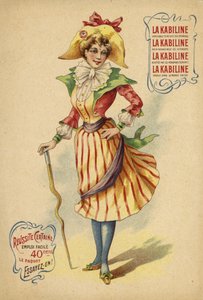Pěkná francouzská dívka v barevném oblečení od French School