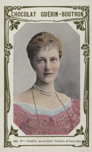 Princezna Graetz, bývalá arcivévodkyně Valerie Rakouska (barevné foto) od French School