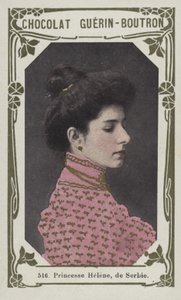Princezna Helene ze Srbska (barevná fotografie) od French School