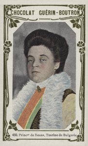 Princezna z Reuss, carevna Bulharská (barevná fotografie) od French School