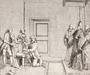 Vězeň podstupující mučení od Brodequina, 1875 od French School
