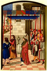 Anjoun kuninkaan Rene I:n (1409-1480) kulkue Aix en Provenceen od French School