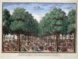 Promenade du boulevard, Porte du Temple Pariisissa - kaiverrus od French School