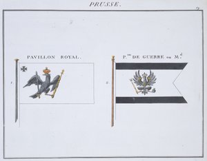 Pruské vlajky, z francouzské knihy vlajek, c.1819 od French School
