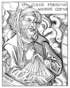 Ptolemaios (Claudius Ptolemaeus) (c.90-168) držící sextant od French School