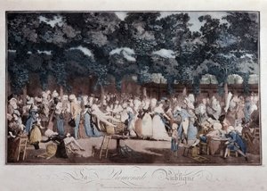 Veřejná promenáda, konec 18. století od French School