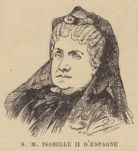 Španělská královna Isabella II od French School
