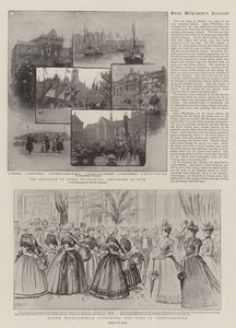 Přistoupení královny Wilhelminy, slavnost v Scheveningenu (rytina) od French School