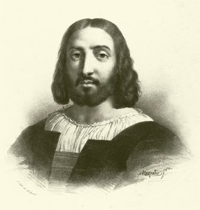 Raffaello Sanzio da Urbino, známý jako Raphael, portrét (rytina) od French School