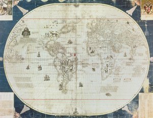 Rc C 2487 Mapa světa, navržená Sebastienem Cabotem (asi 1476-1557), 1544