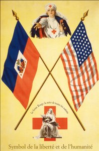 Plakát Červeného kříže „Symboly svobody a lidskosti – Červený kříž, matka všech národů“, sd. mezi lety 1914-1918. od French School
