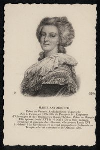 Královna Marie-Antoinetta (litografie) od French School