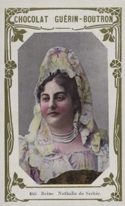 Srbská královna Nathalie (barevná fotografie) od French School