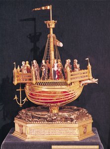 Relikviář sv. Voršily, 1574 (zlato, stříbro a smalt)